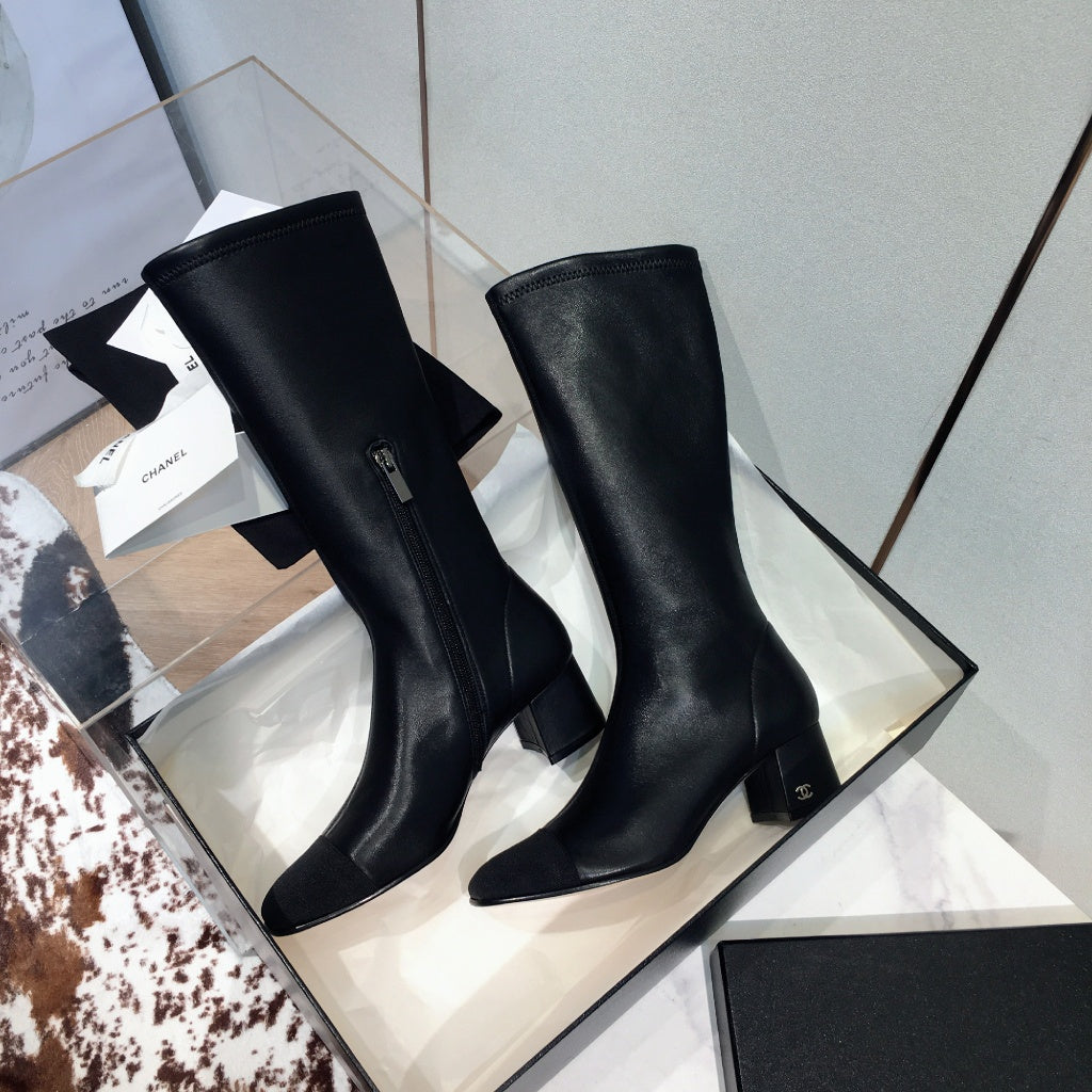 CC High Boots 50mm In Black Lambskin 144363