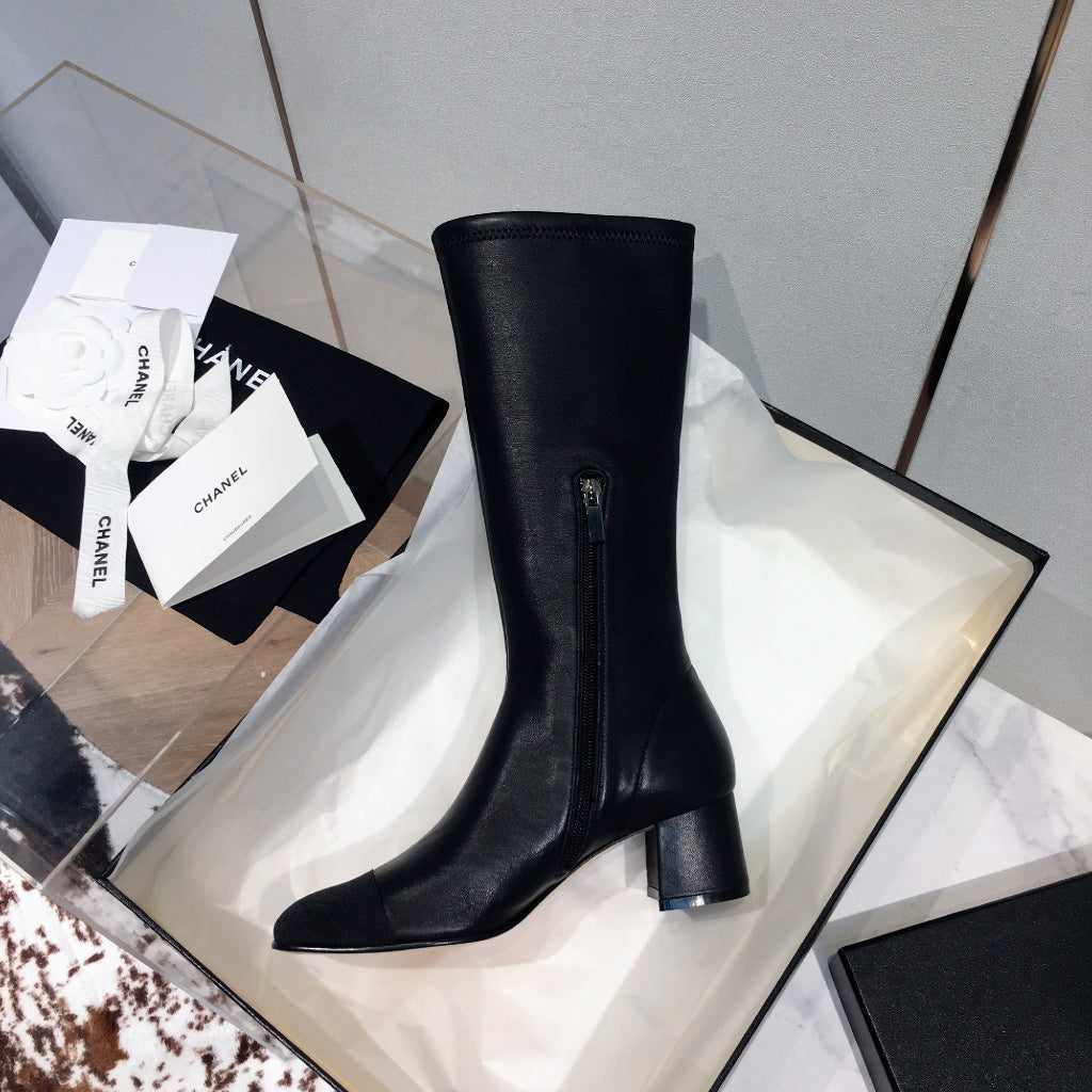 CC High Boots 50mm In Black Lambskin 144363