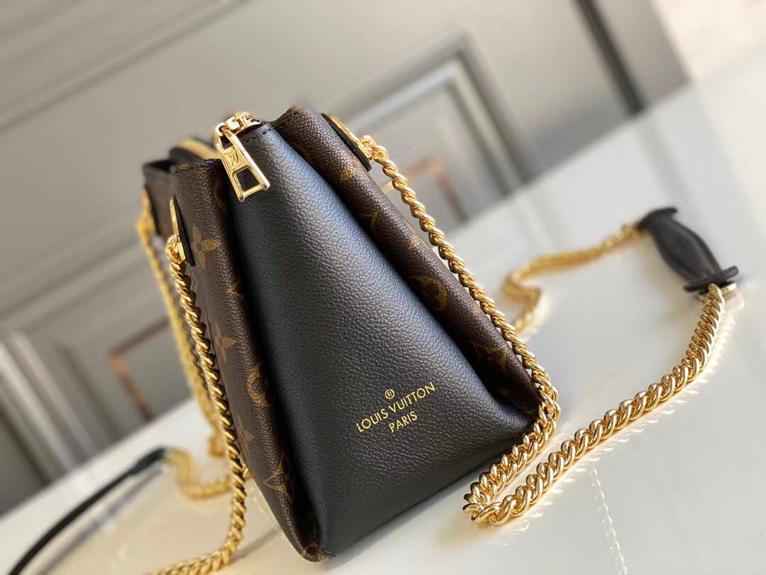 surene bb 24cm chain shoulder bag momogram canvas black calfskin