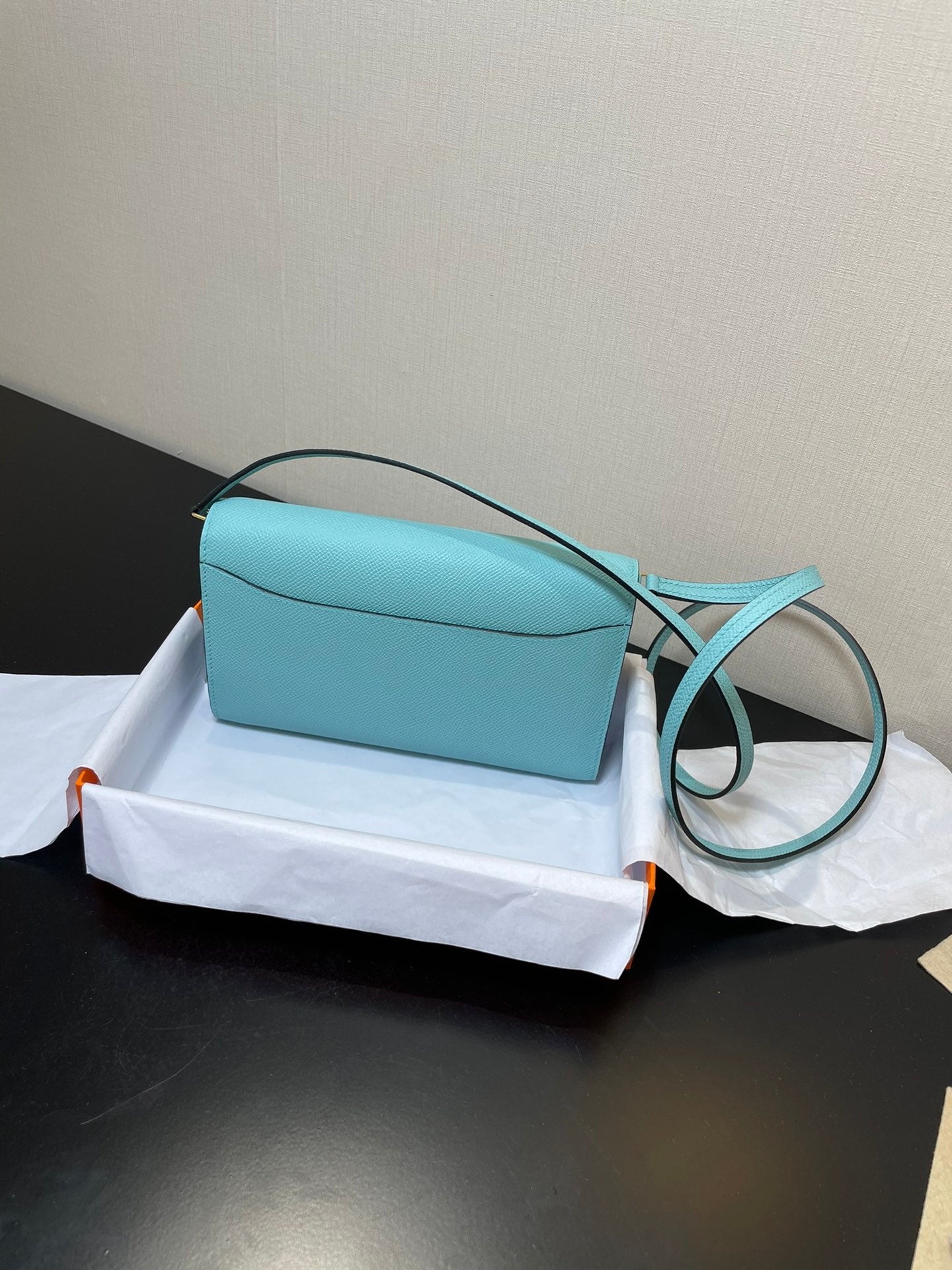 CONSTANCE TO GO 20.5 TIFFANY BLUE EPSOM GOLD HARDWARE