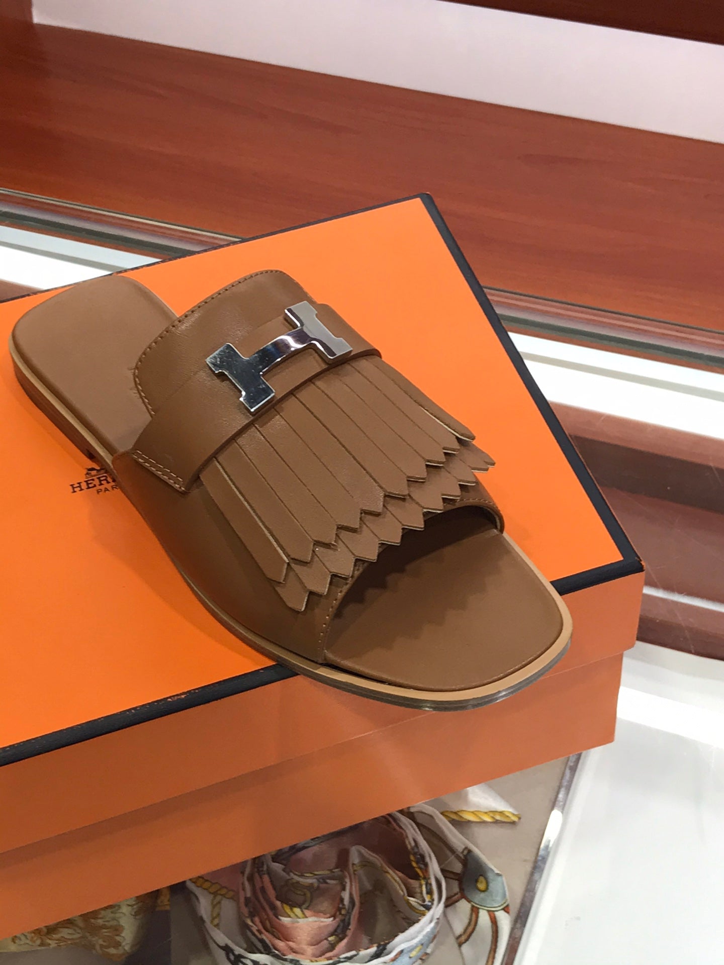 ROYAL SANDAL CHOCOLATE LAMBSKIN