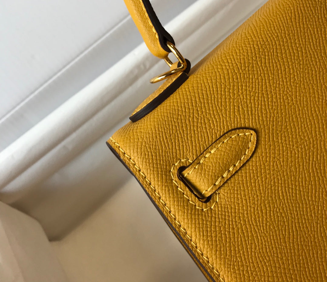 hm kelly 32cm yellow epsom leather gold hardware