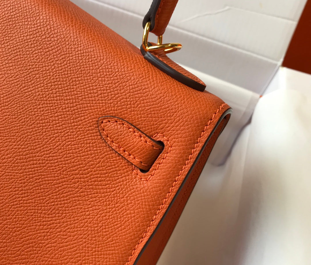 hm kelly 32cm orange epsom leather gold hardware