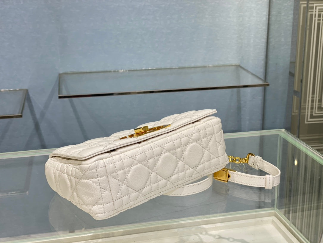 SMALL CARO BAG 20 WHITE CALFSKIN