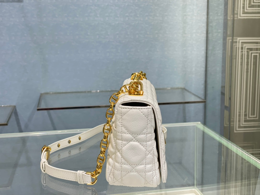 SMALL CARO BAG 20 WHITE CALFSKIN