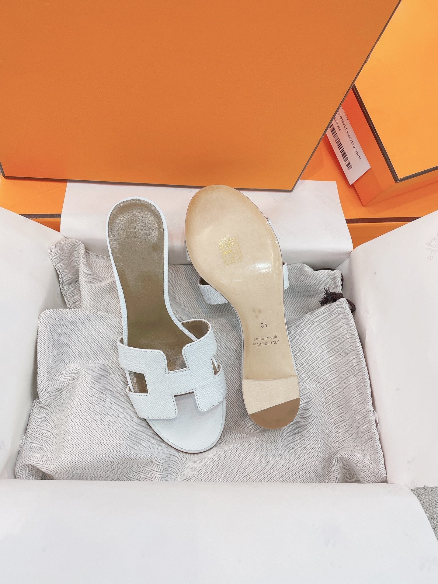 Oasis Sandal 50 White Etoupe Epsom