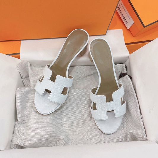 Oasis Sandal Epsom Calfskin White