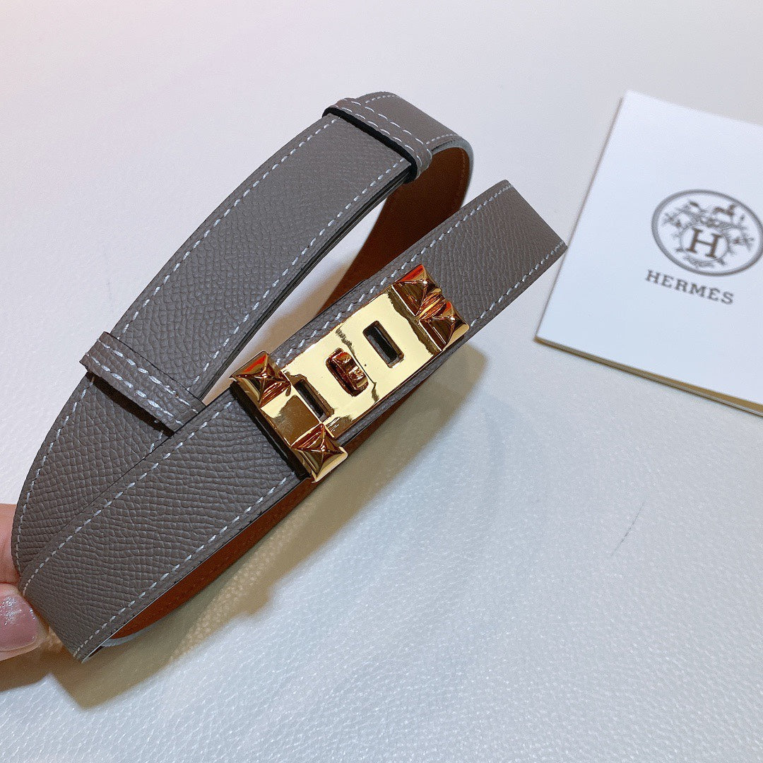 collier de chien belt 24mm etain epsom gold buckle