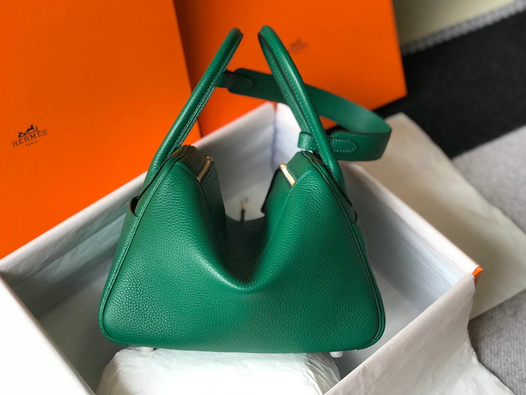 HM LINDY 26 BAG CASTLETON GREEN TAURILLON CLEMENCE LEATHER