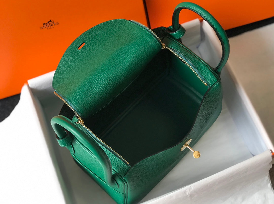 HM LINDY 26 BAG CASTLETON GREEN TAURILLON CLEMENCE LEATHER