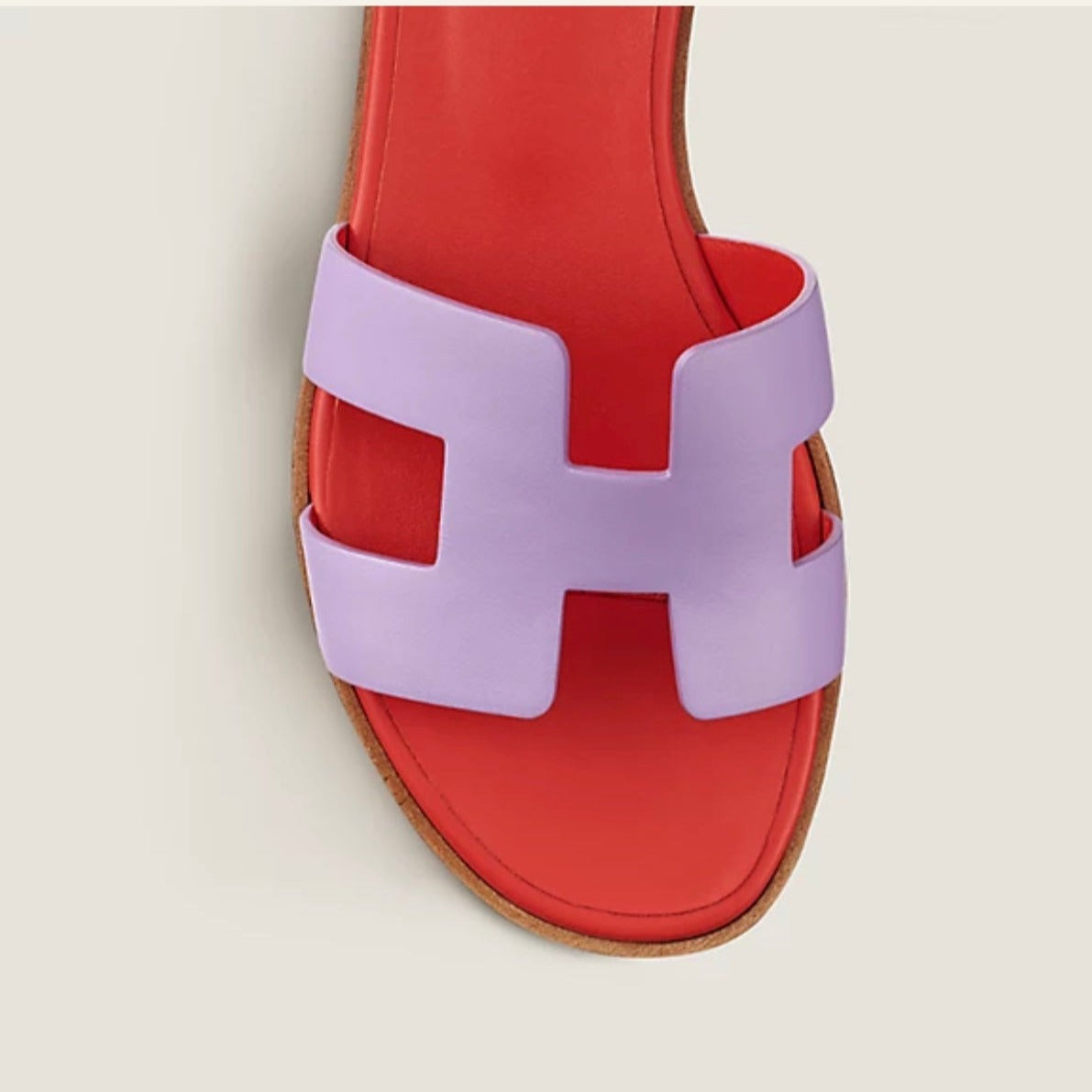 SANTORINI SANDAL CRIMSON MIX LAVENDER CALFSKIN