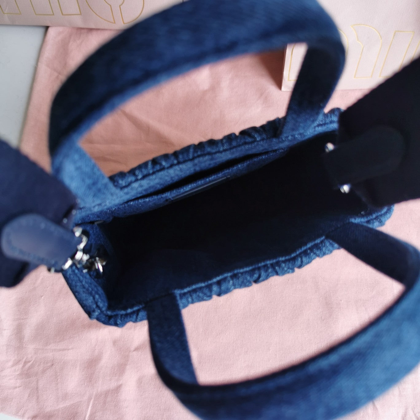 TOTE 18 BAG IN NAVY BLUE DENIM