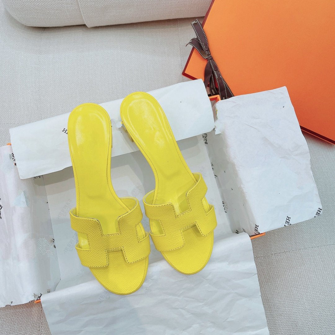 Oasis Sandal Epsom Calfskin Lemon