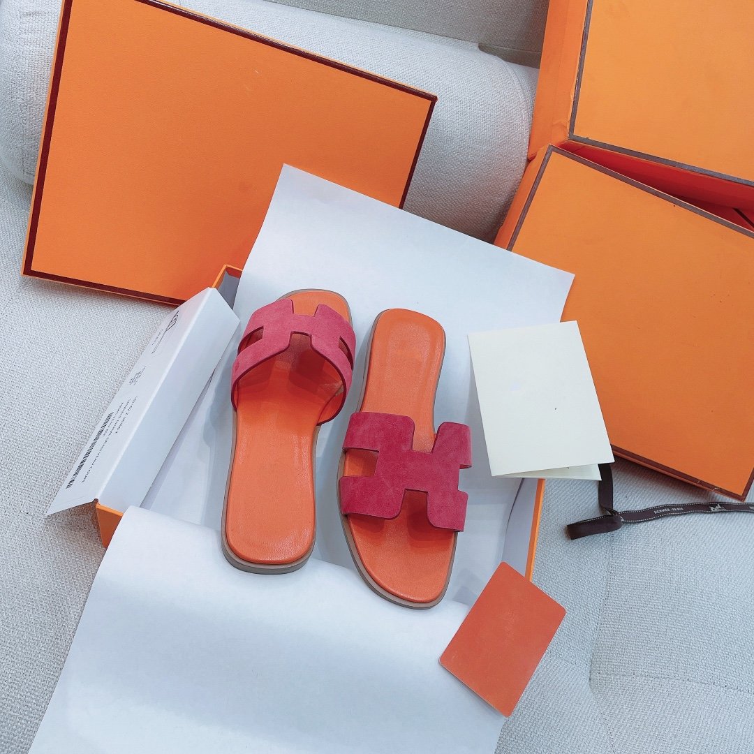 0ran Sandal Orange/Red Suede