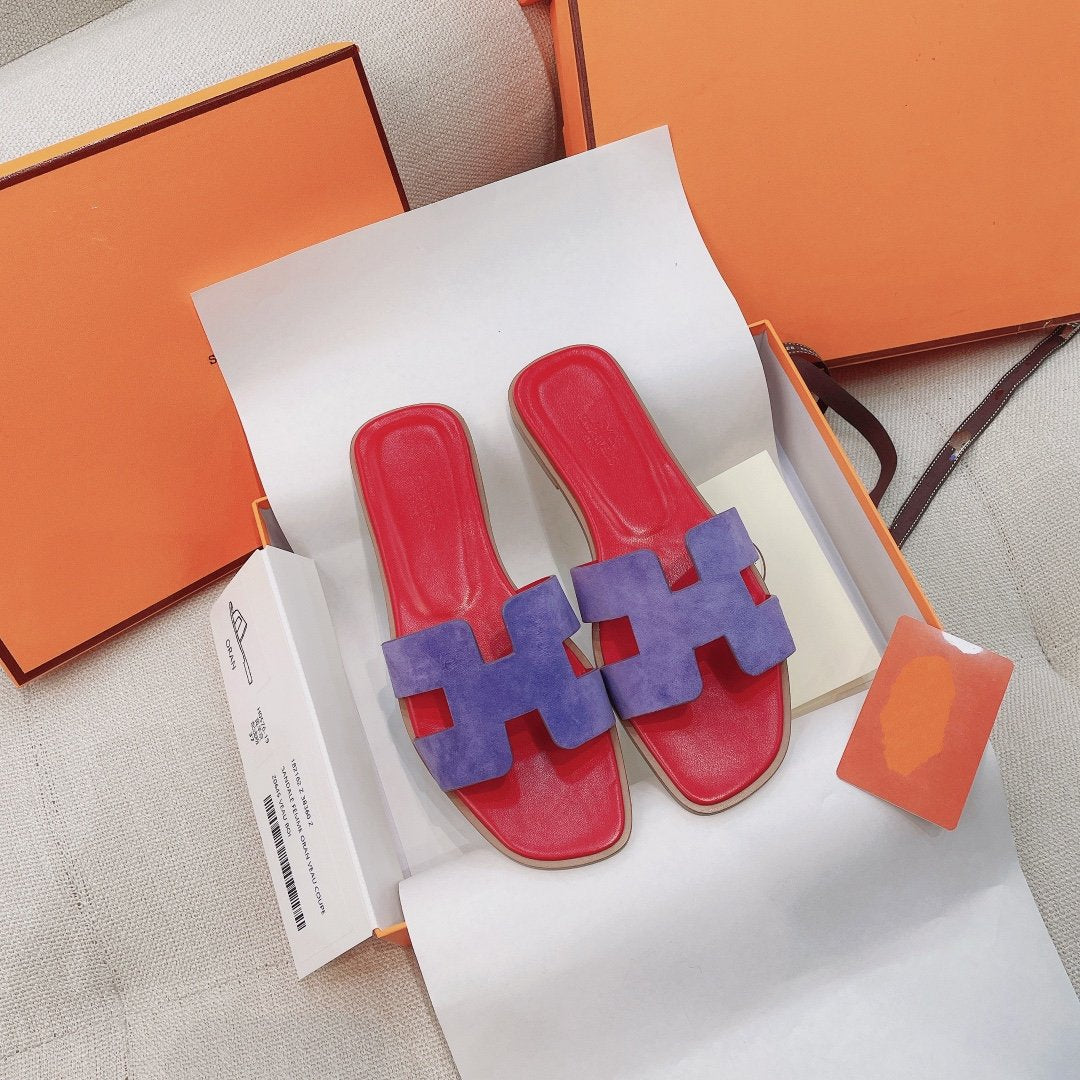 0ran Sandal Red/Violet Suede