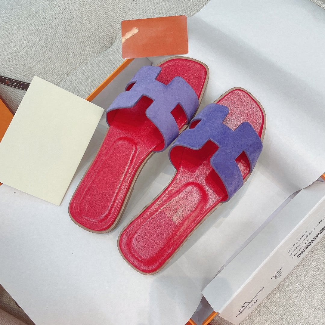 0ran Sandal Red/Violet Suede