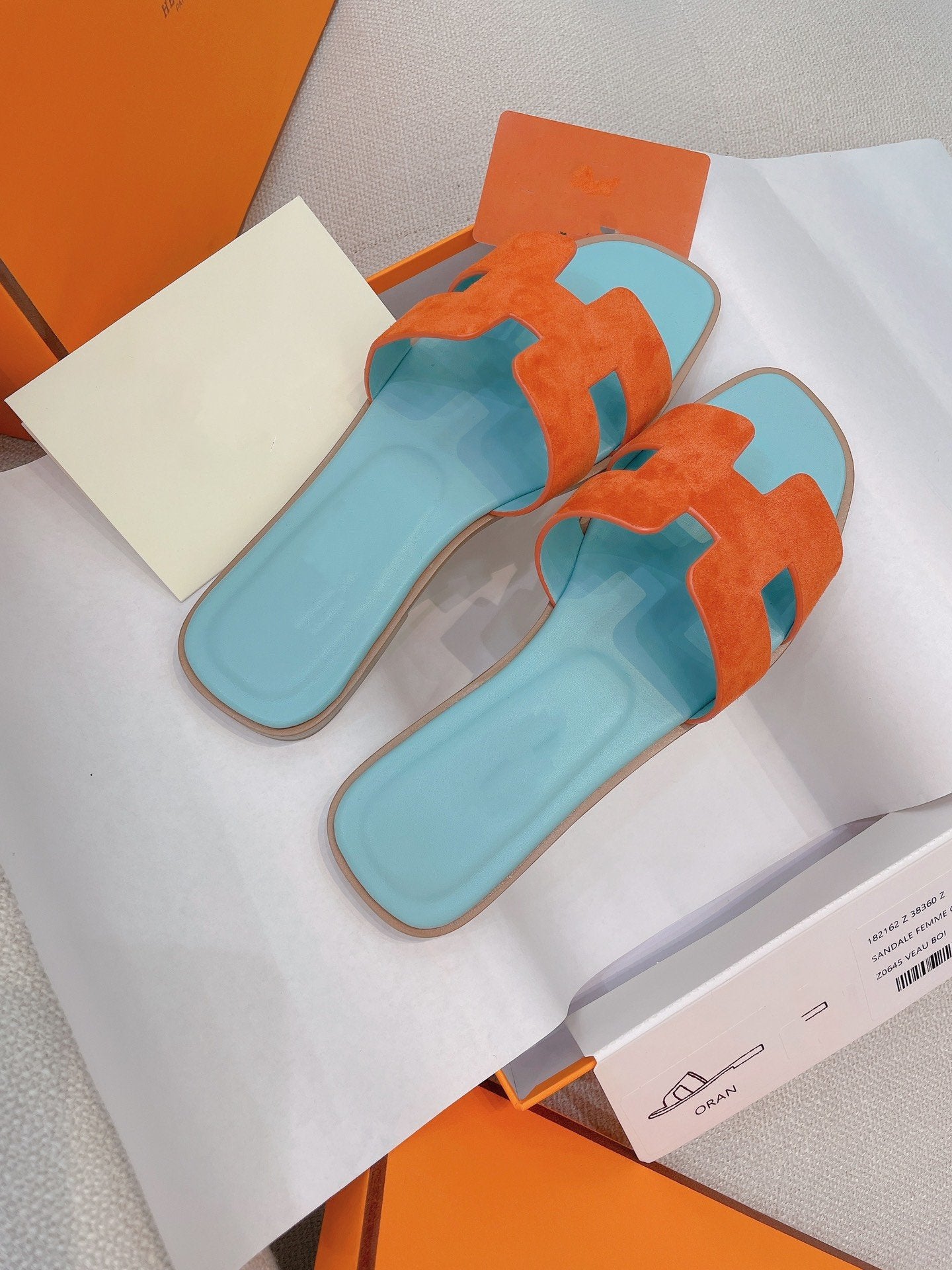 0ran Sandal Tifany/Orange Suede