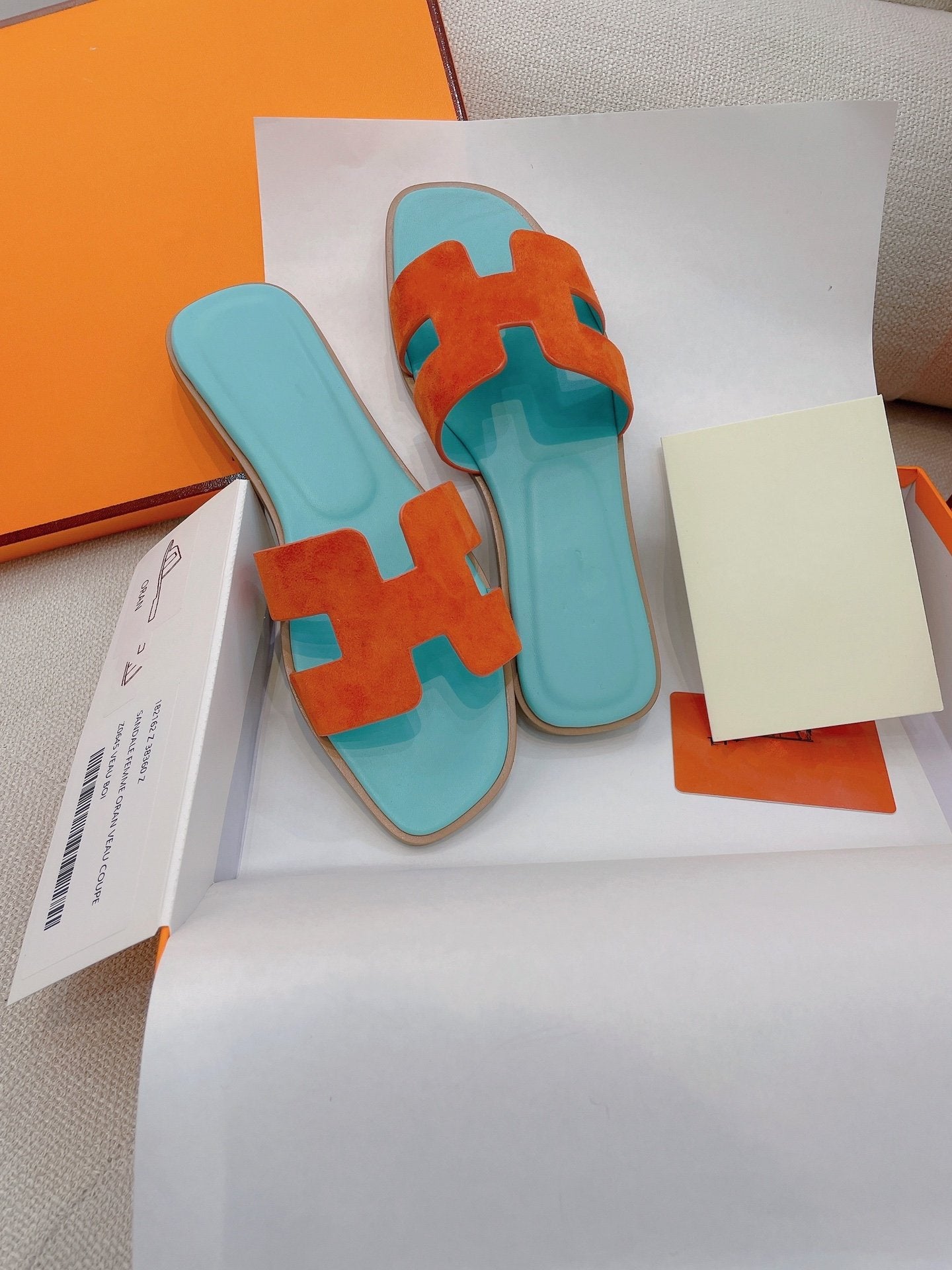 0ran Sandal Tifany/Orange Suede