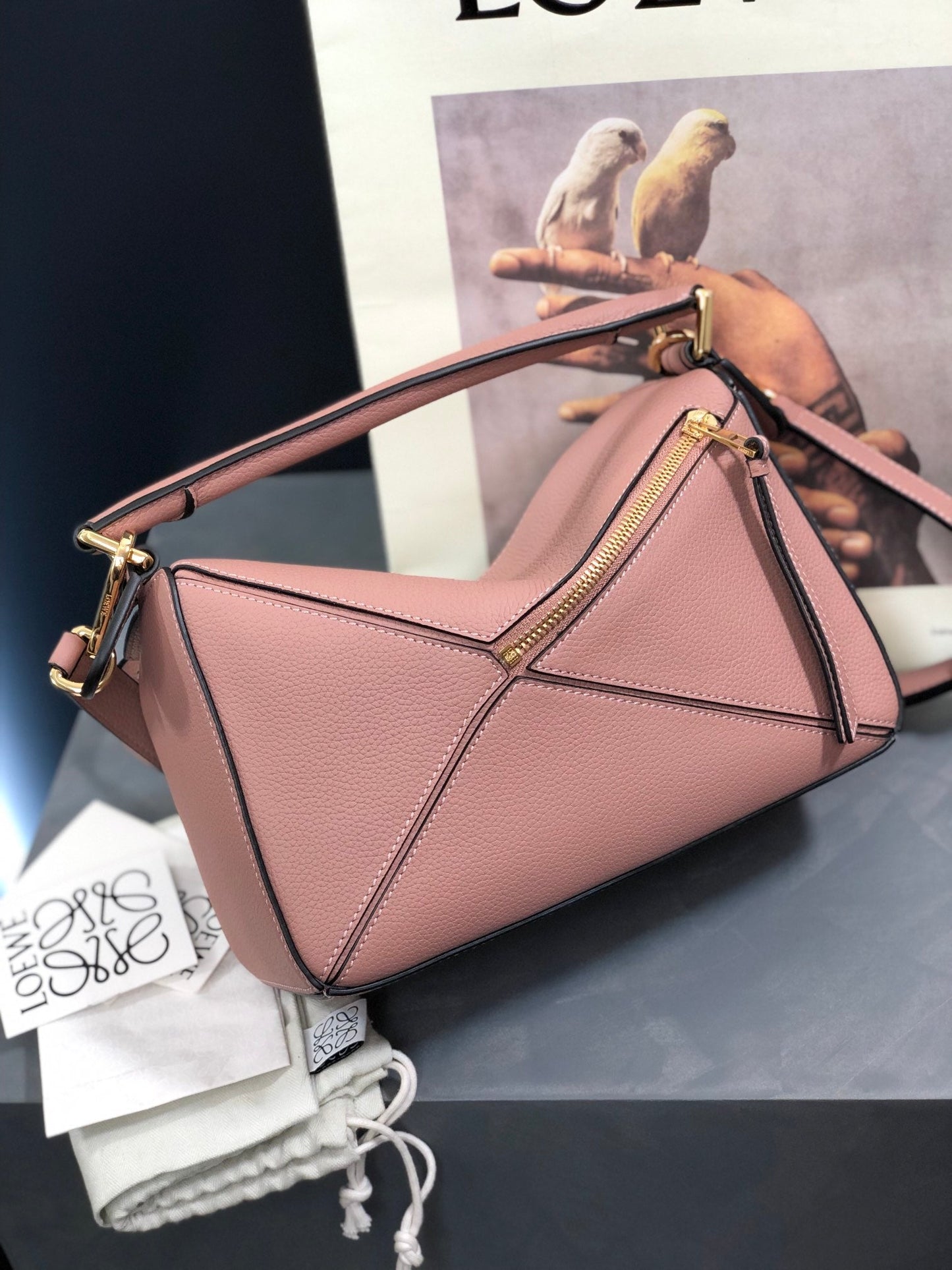 SMALL PUZZLE 24 BAG IN CLASSIC LIGHT PINK CALFSKIN