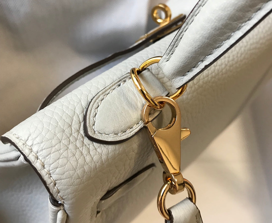 hm kelly 32cm white togo leather gold hardware