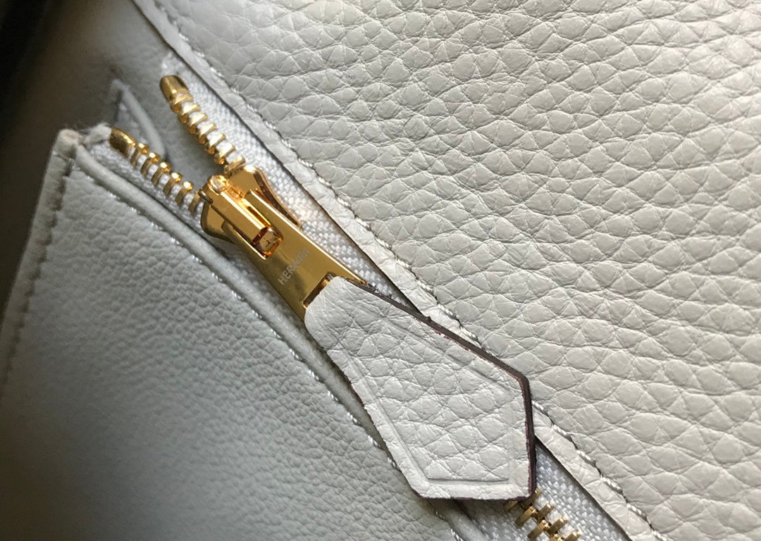 hm kelly 32cm white togo leather gold hardware