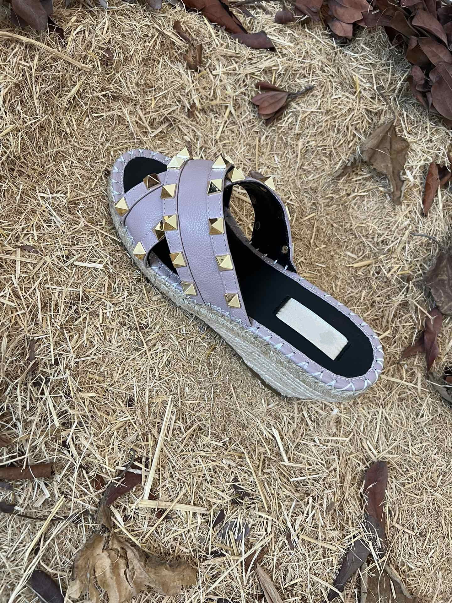 Rockstud Crisscross Espadrilles 80mm Sandal Wedges Black Purple