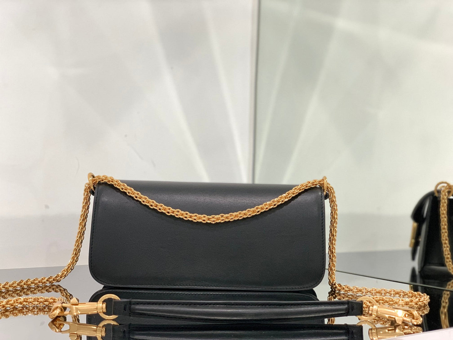 Valenti Loco 27cm Black Calfskin Gold Hardware