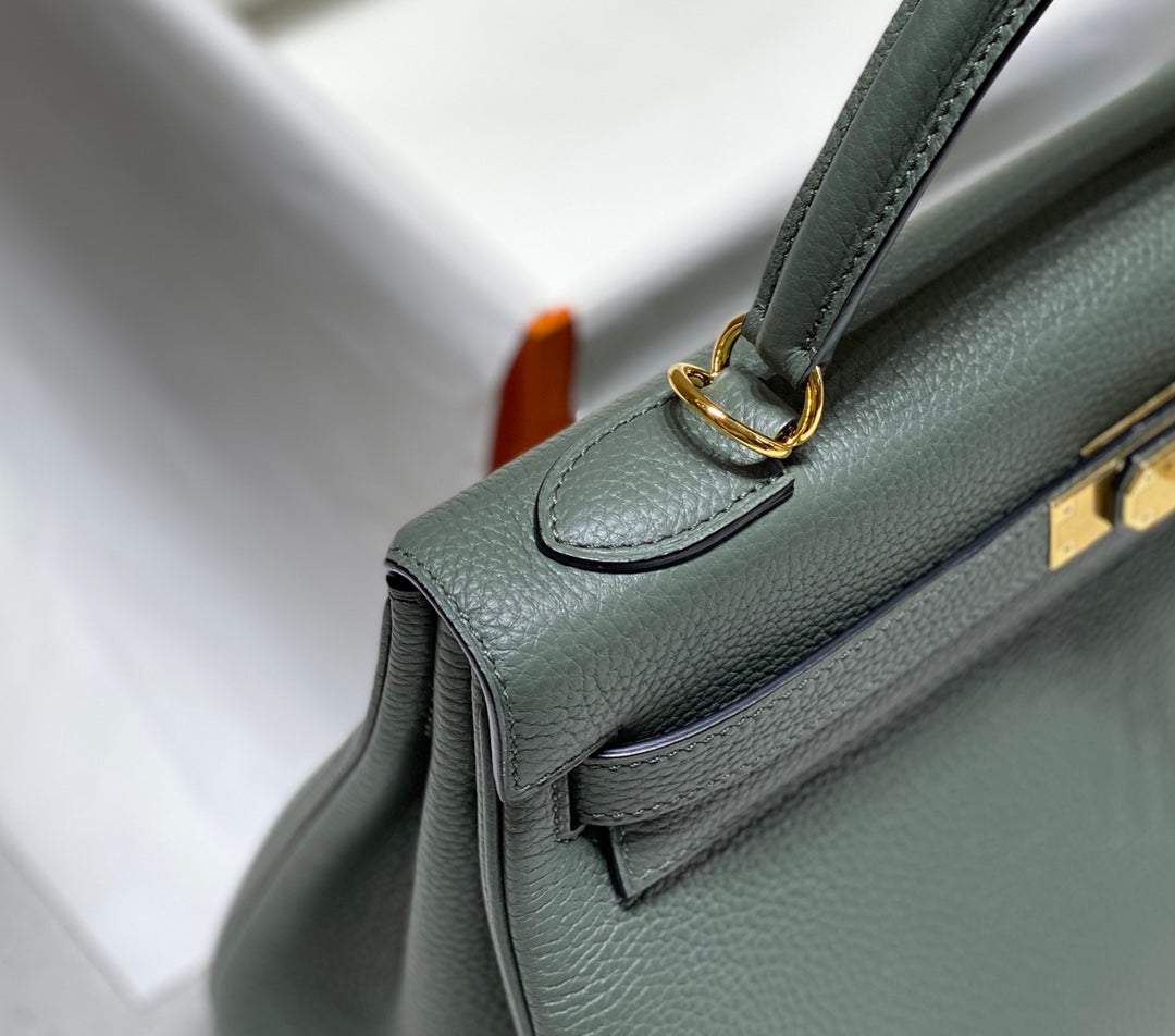 hm kelly 32cm almond green togo leather gold hardware