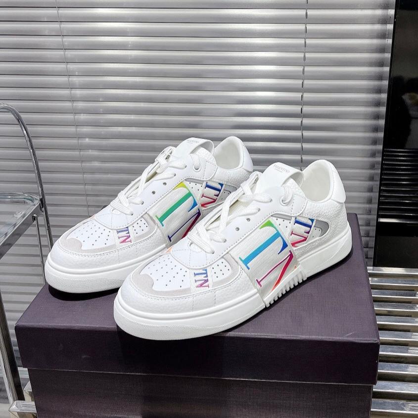 Valenti Low Top VL7N White Mix Multicolor Calfskin And Canvas 993722