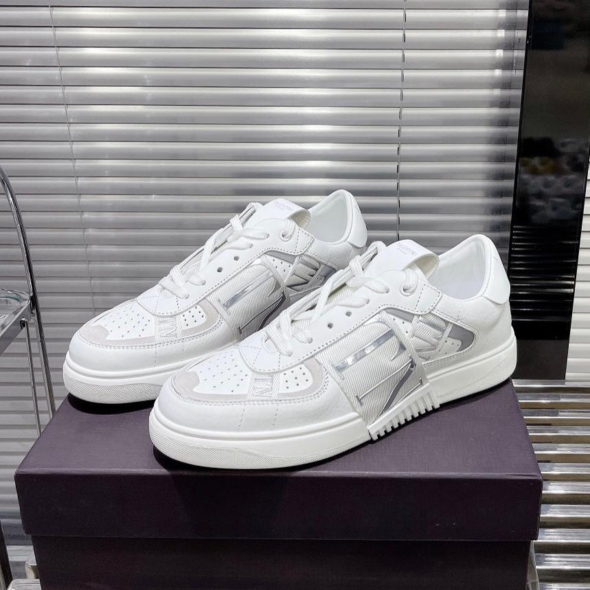 Valenti Low Top VL7N White Mix Grey Calfskin And Canvas  993731