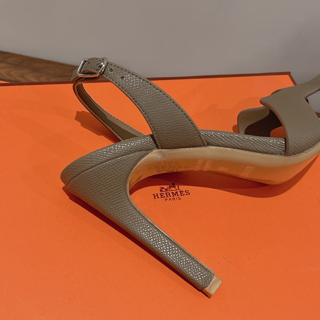 SLINGBACK SANDAL ETERNITE 105 CAMEL LAMBSKIN