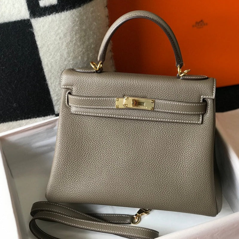 hm kelly 32cm taupe togo leather gold hardware