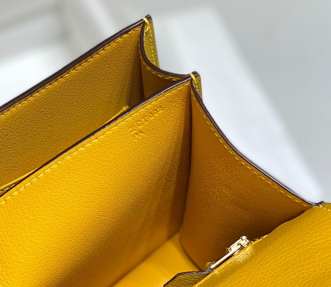 constance 24 yellow epsom leather gold hardware