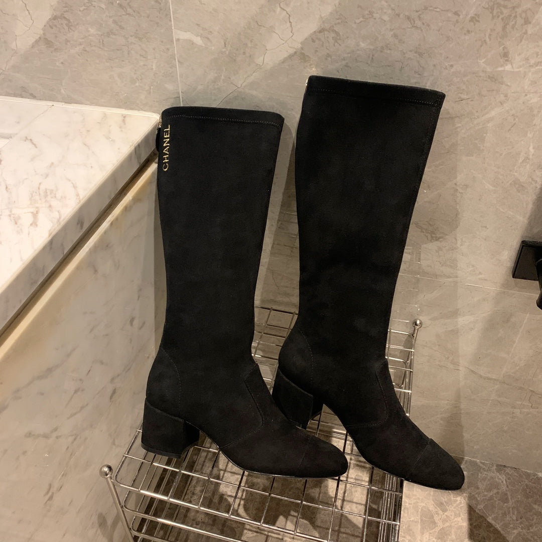 CC High Boots 50mm In Black Suede 940082