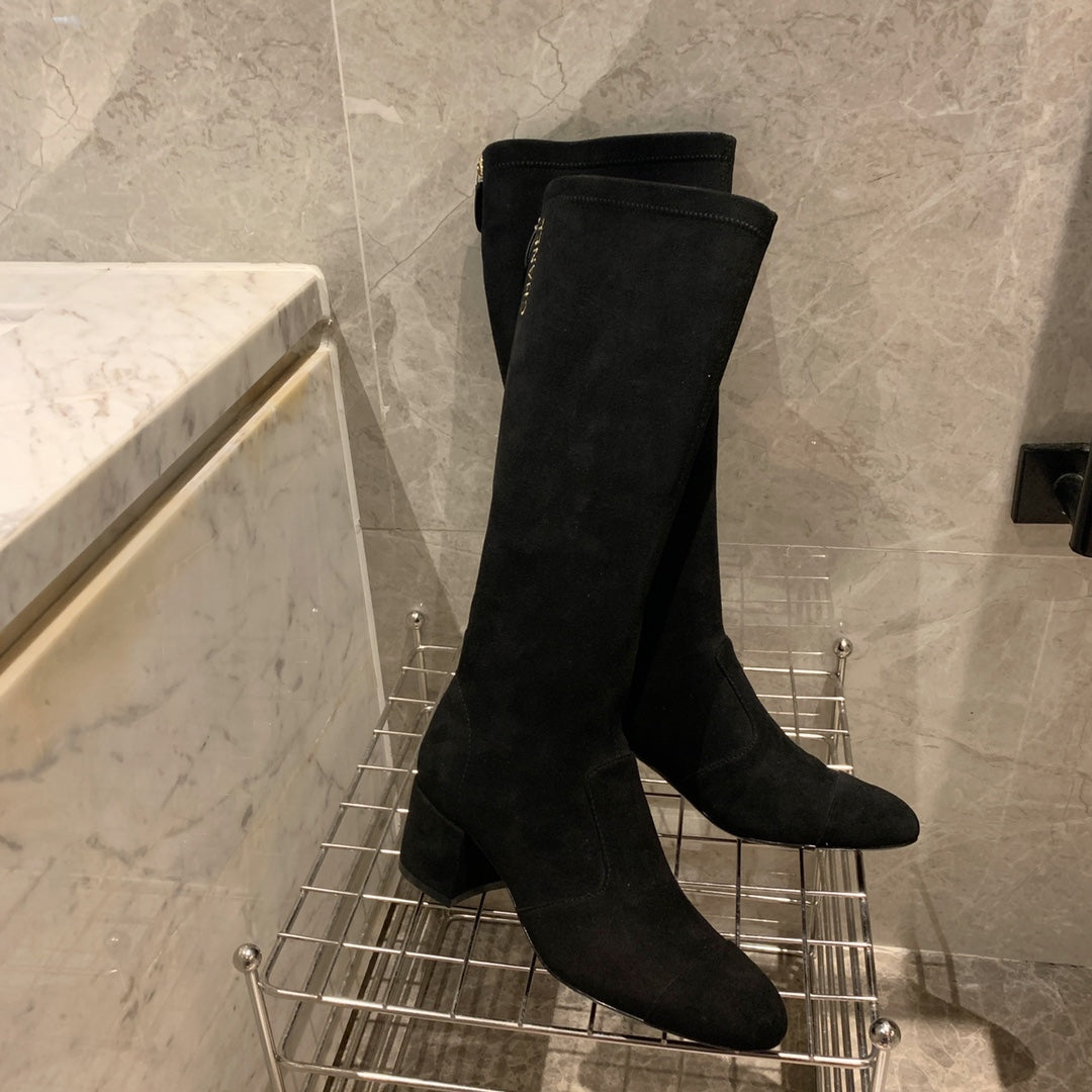 CC High Boots 50mm In Black Suede 940082