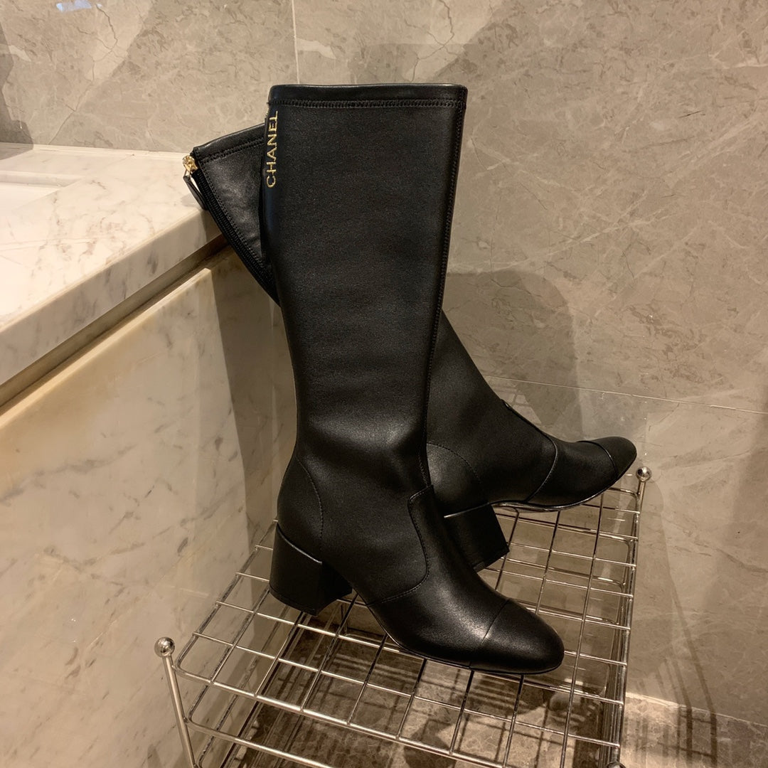 CC High Boots 50mm In Black Lambskin 940084