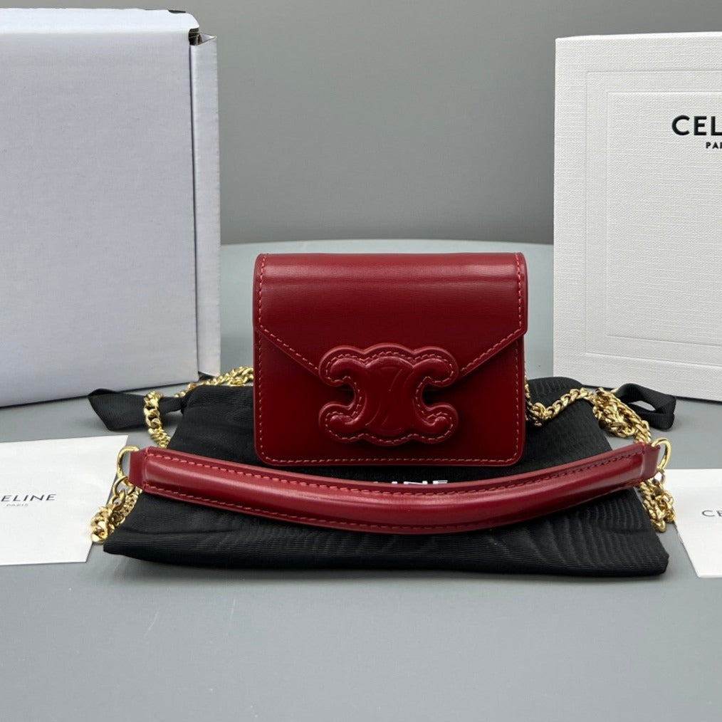 CUIR TRIPHOME 11 CHERRY RED CALFSKIN