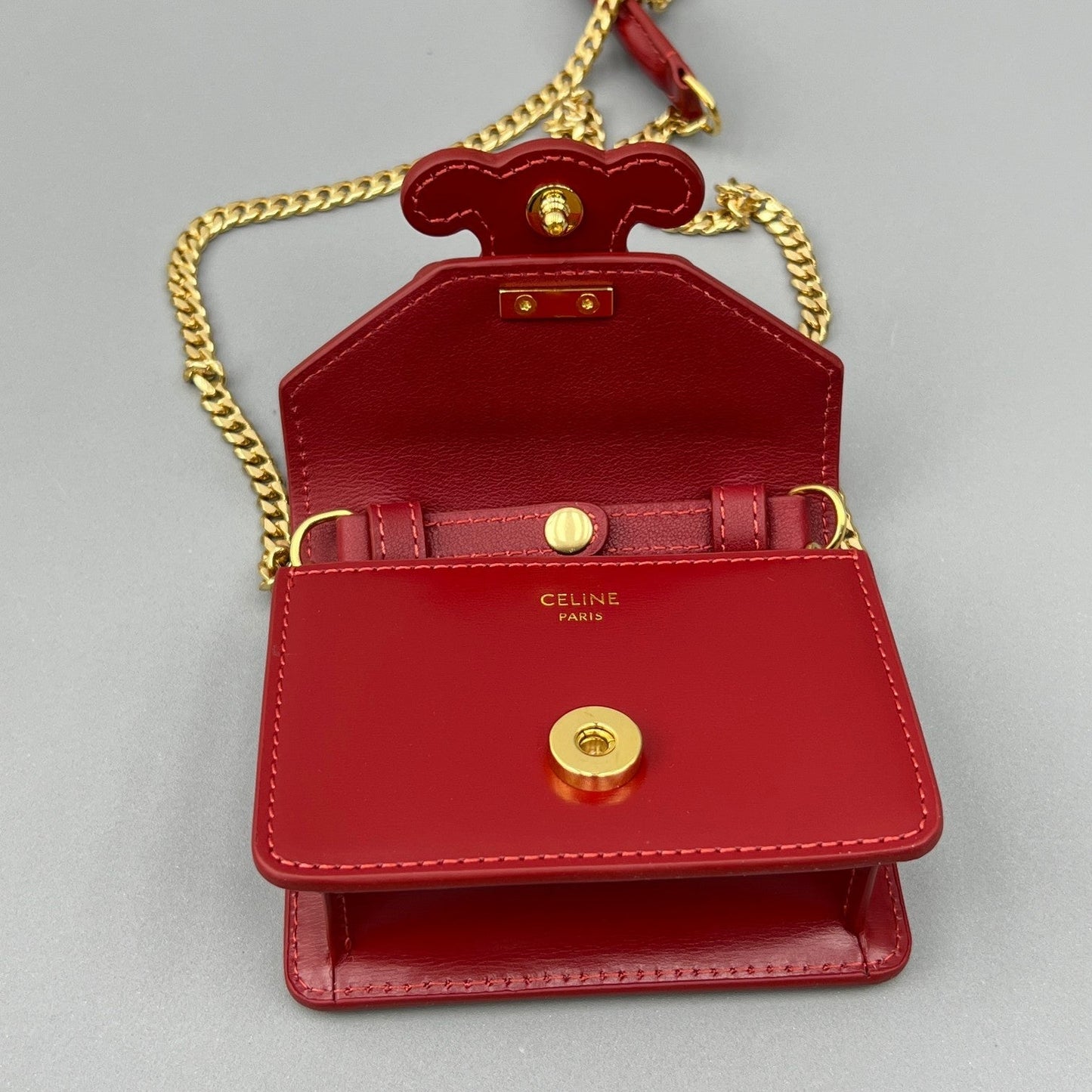 CUIR TRIPHOME 11 CHERRY RED CALFSKIN