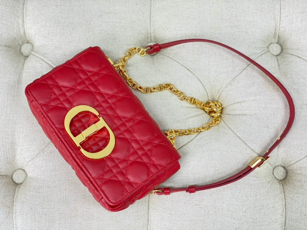 SMALL CARO BAG 20 RED CALFSKIN