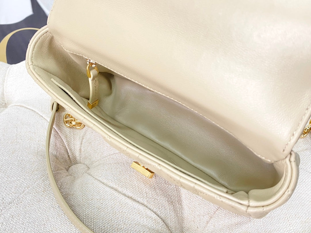 SMALL CARO BAG 20 PALE YELLOW CALFSKIN