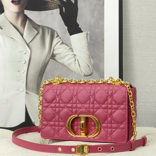 SMALL CARO BAG 20 DARK PINK CALFSKIN