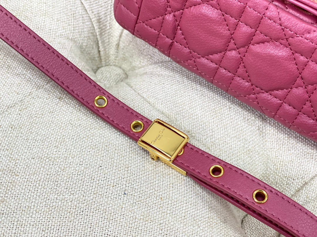 SMALL CARO BAG 20 DARK PINK CALFSKIN