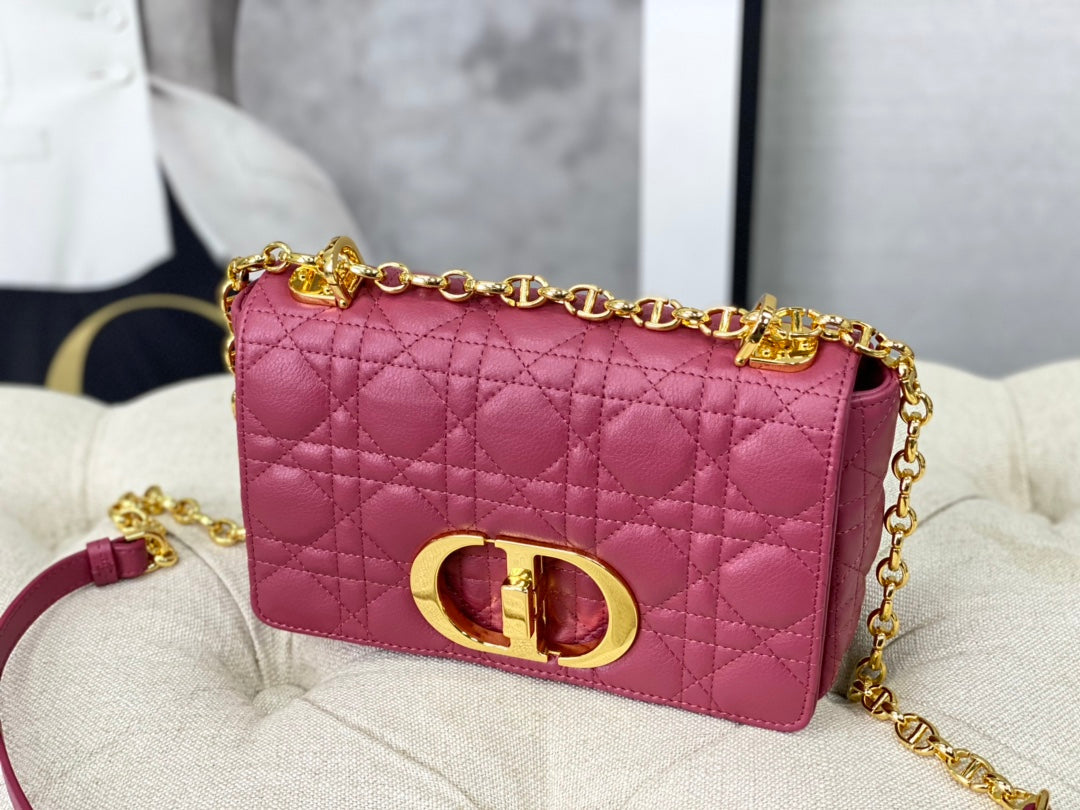 SMALL CARO BAG 20 DARK PINK CALFSKIN