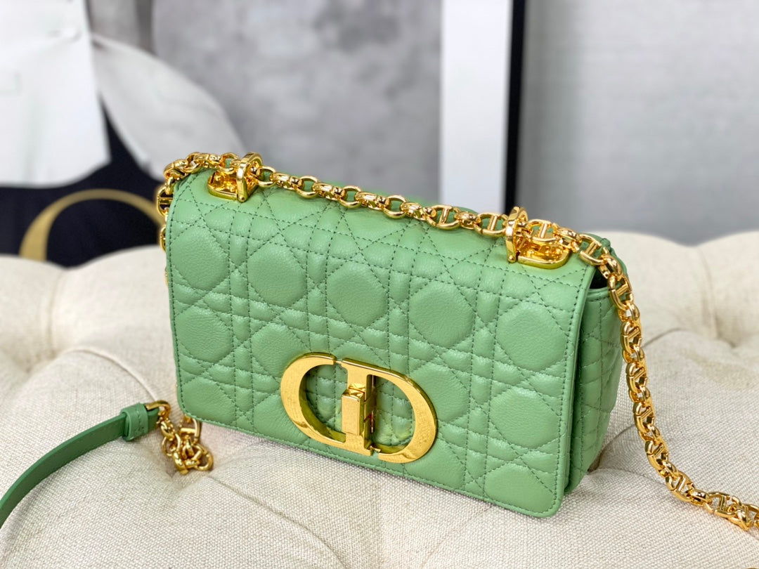 SMALL CARO BAG 20 LIGHT GREEN CALFSKIN