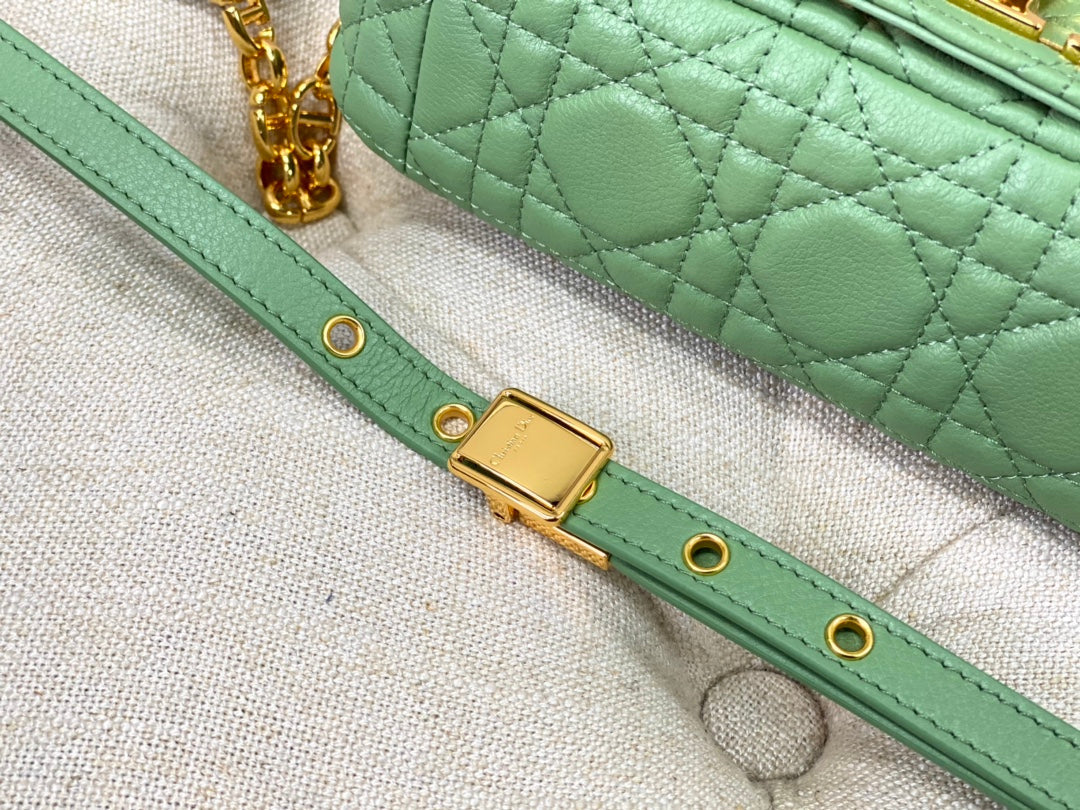 SMALL CARO BAG 20 LIGHT GREEN CALFSKIN