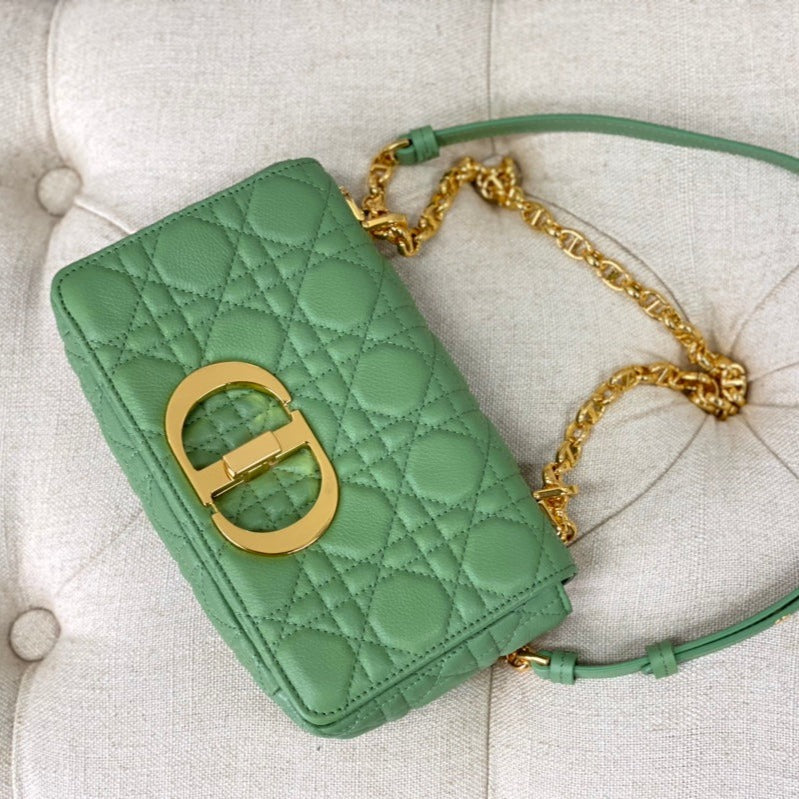 SMALL CARO BAG 20 LIGHT GREEN CALFSKIN