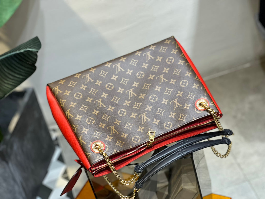 surene mm 36cm brown red monogram canvas