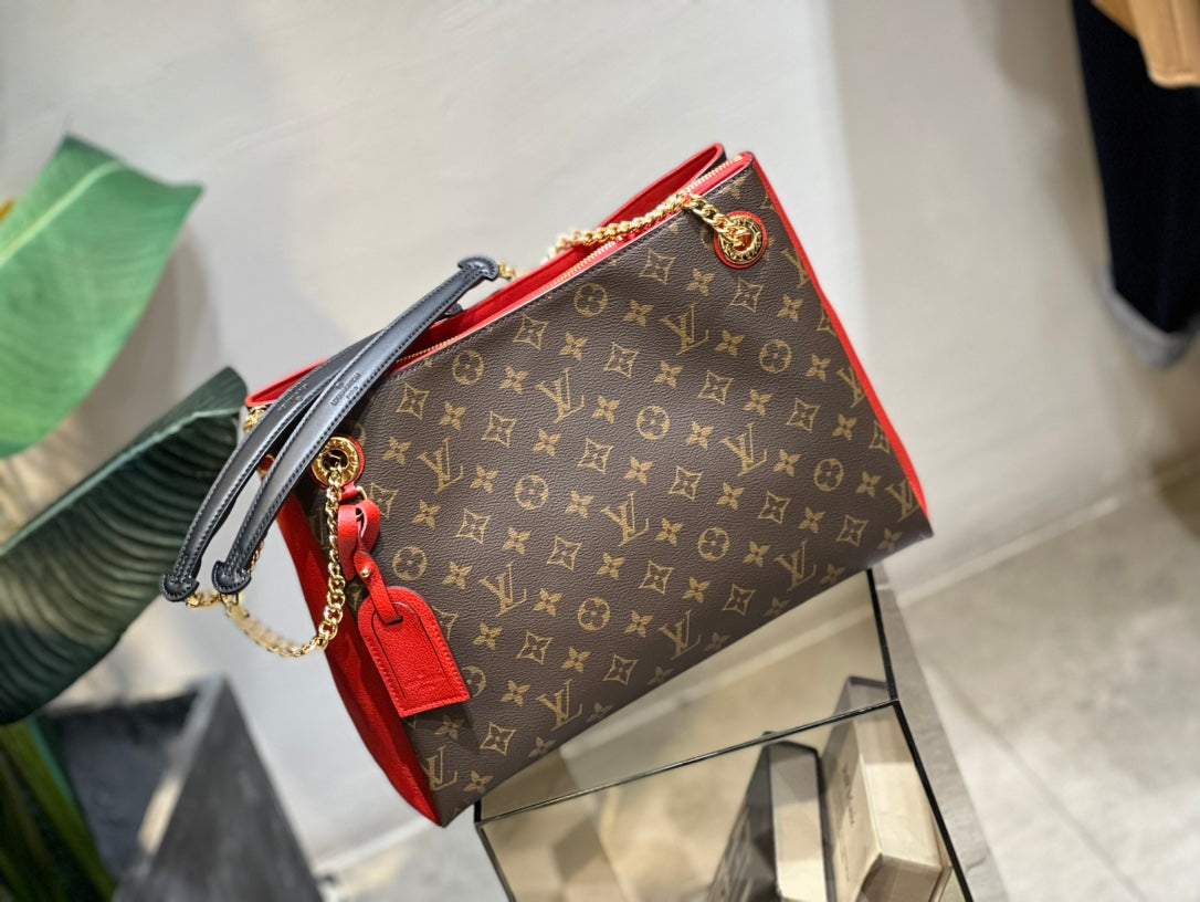 surene mm 36cm brown red monogram canvas