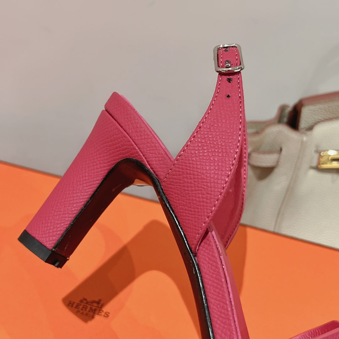 SLINGBACK SANDAL ETERNITE 75 BRIGHT PINK LAMBSKIN