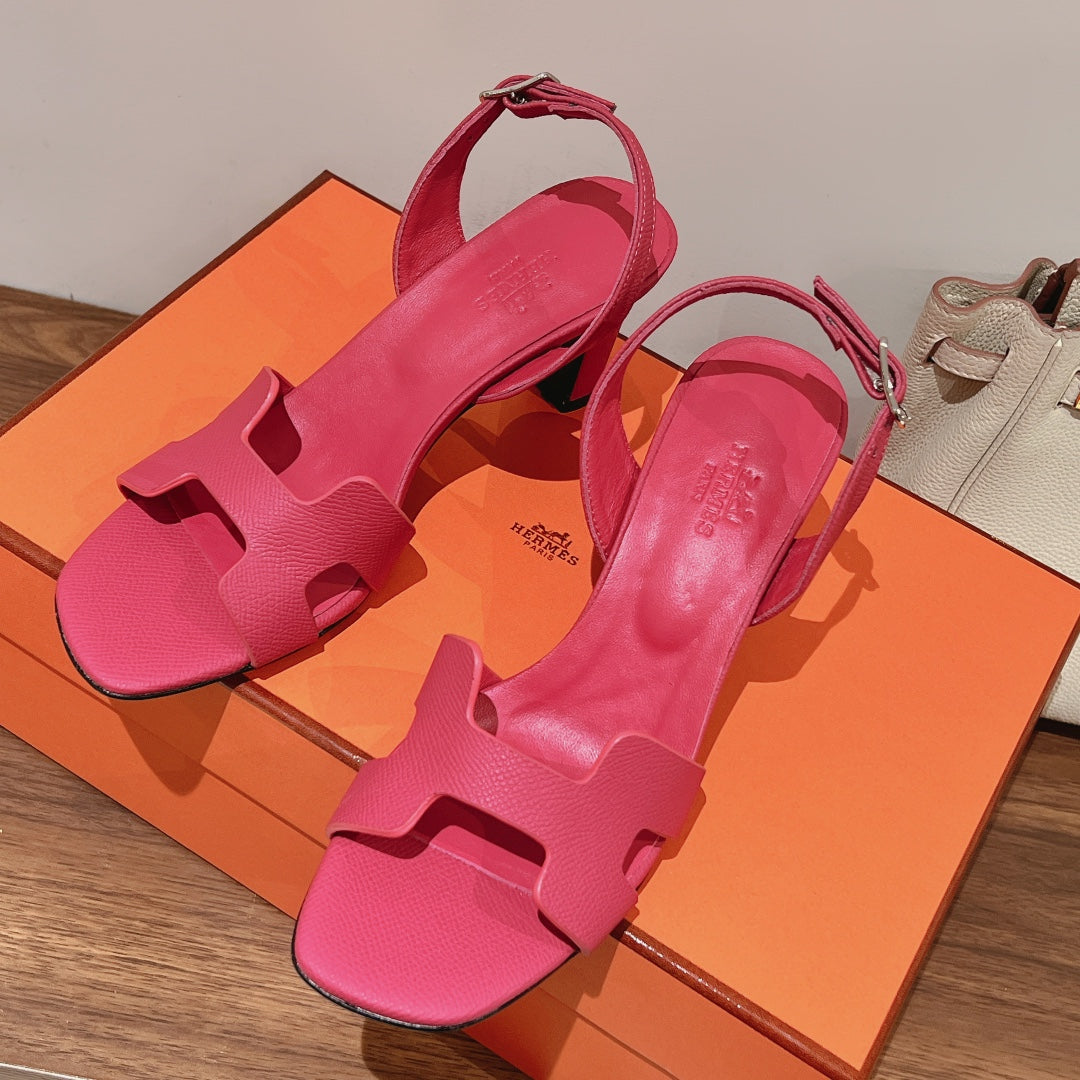 SLINGBACK SANDAL ETERNITE 75 BRIGHT PINK LAMBSKIN